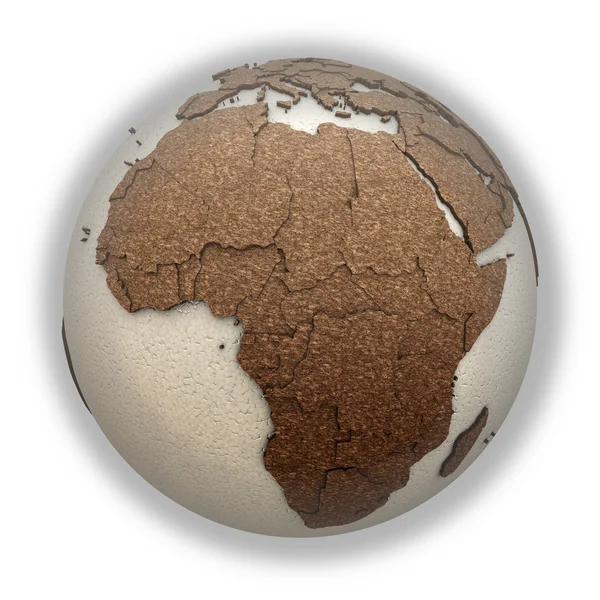 Africa sulla luce Terra — Foto Stock