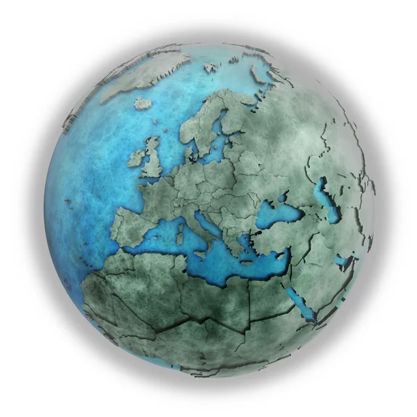L'Europa sul pianeta di marmo Terra — Foto Stock