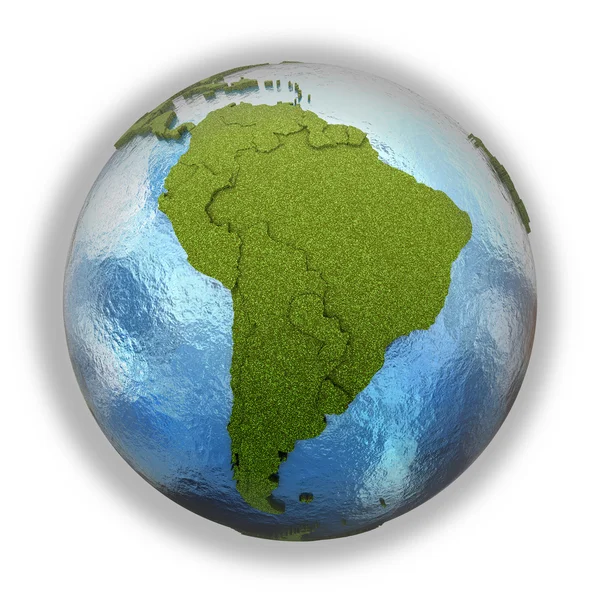 Νότια Αμερική στον πλανήτη γη — Φωτογραφία Αρχείου