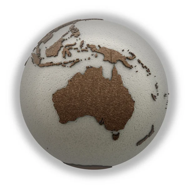 Australia on light Earth — Stock Photo, Image