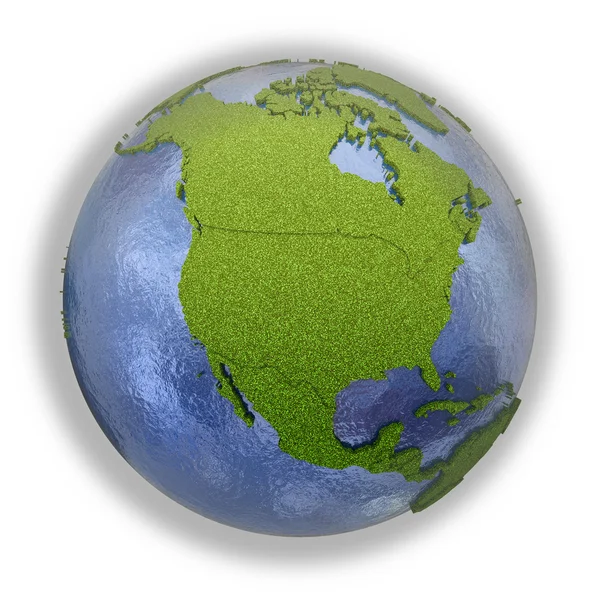 Severní Amerika na planetě Zemi — Stock fotografie