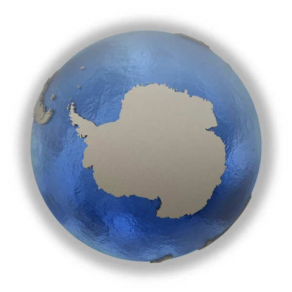 Antarktyda na modelu planety ziemi — Zdjęcie stockowe