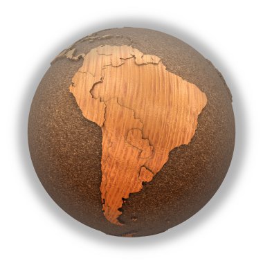 Güney Amerika ahşap Planet Earth