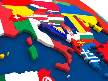 İtalya bayraklı dünya üzerinde