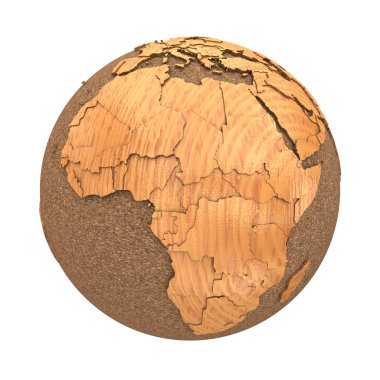 Afrika ahşap Planet Earth