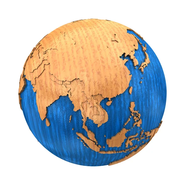 Sydostasien på trä jord — Stockfoto
