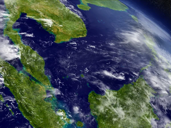 Maleisië vanuit de ruimte — Stockfoto
