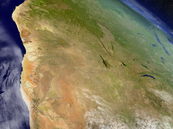 Namibia and Botswana from space — Stock Photo, Image