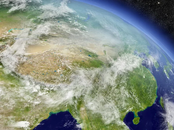 Κίνα από το διάστημα — Φωτογραφία Αρχείου