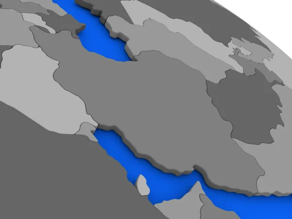 Irán en el modelo político de la Tierra —  Fotos de Stock