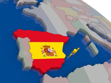 İspanya bayrağı ile