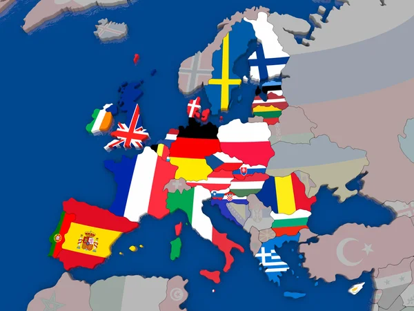 Mapa UE — Zdjęcie stockowe