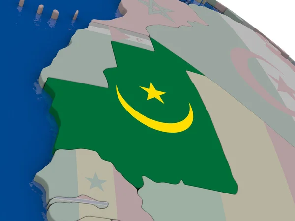 Mauritania con bandera —  Fotos de Stock