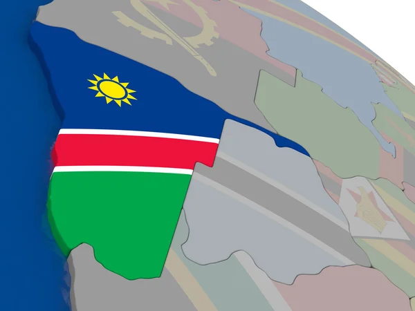 Namibië met vlag — Stockfoto