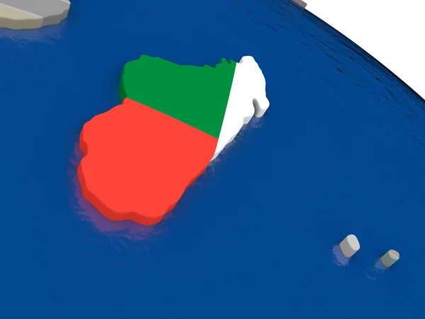 Madagaszkár, zászló — Stock Fotó