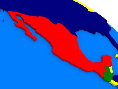 Meksika renkli 3d Globe