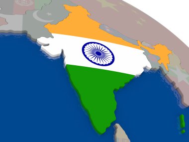 Hindistan bayrağı ile