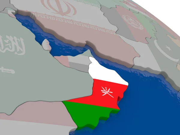 Oman avec drapeau — Photo