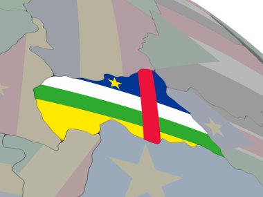 Orta Afrika bayrak ile