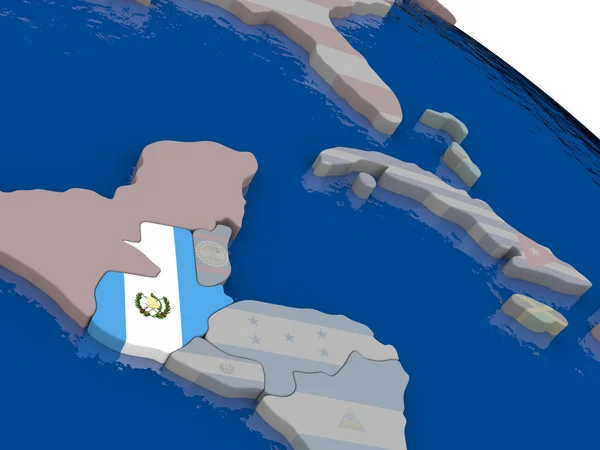 Guatemala mit Flagge — Stockfoto