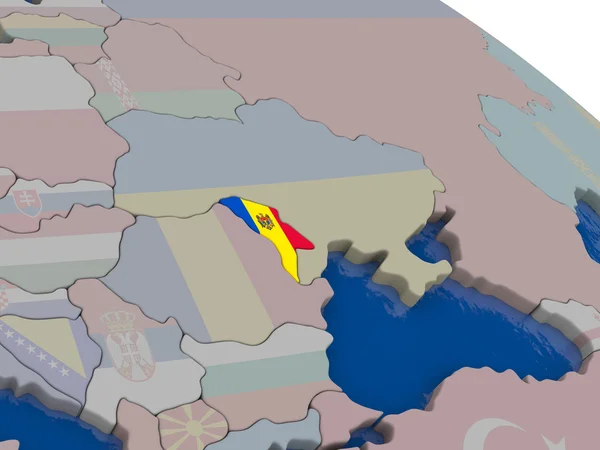 몰도바의 국기와 함께 — 스톡 사진