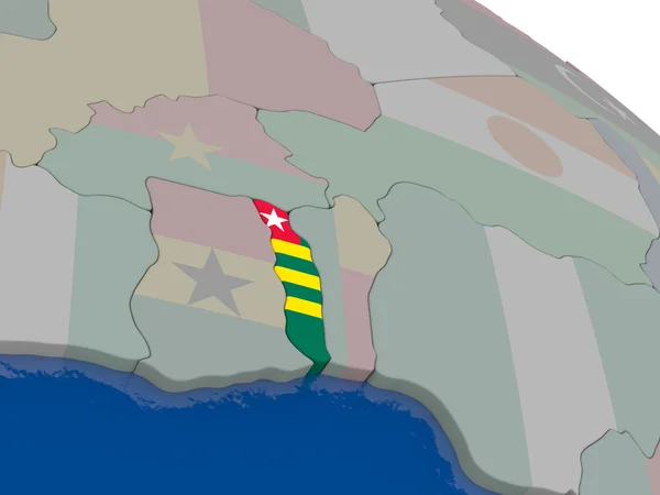Togo med flagga — Stockfoto