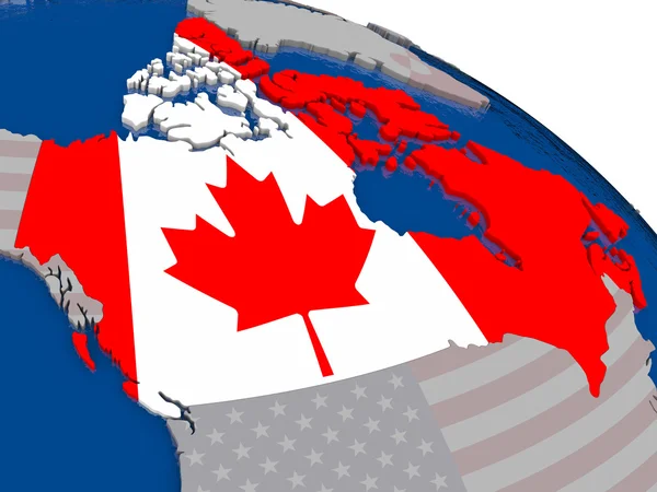 Canada con bandiera — Foto Stock