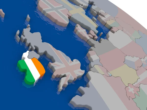 Irland med flagga — Stockfoto