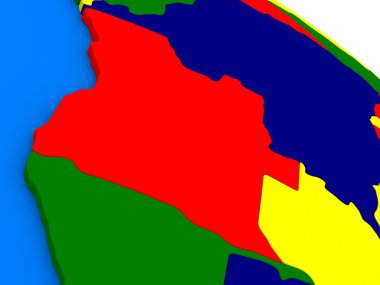 Angola renkli 3d Globe