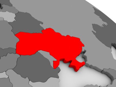 3d haritada kırmızı Ukrayna'da