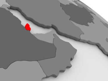 3d haritada kırmızı Katar