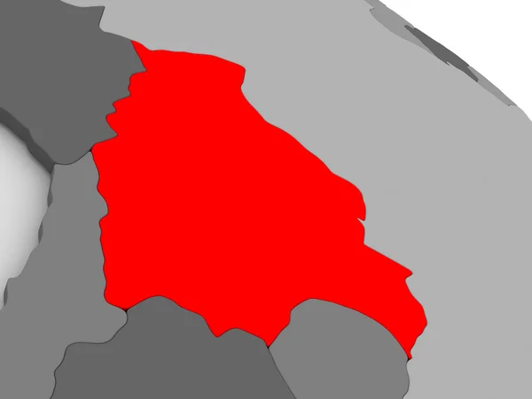 Bolívia, piros a 3D-s Térkép — Stock Fotó