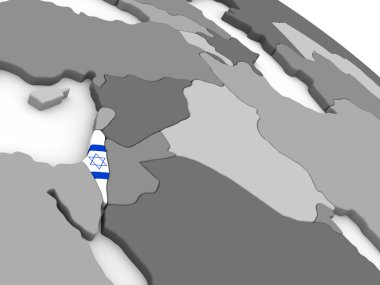 İsrail bayrağı ile dünya üzerinde