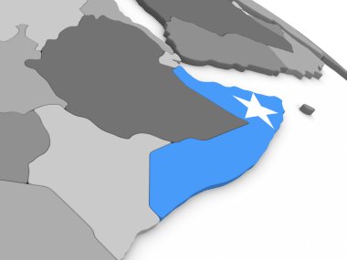 Somali bayrağı ile dünya üzerinde