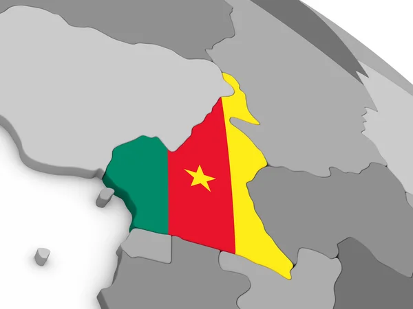 Camerún en globo con bandera — Foto de Stock