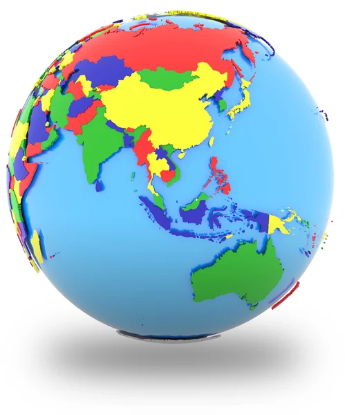 Юго-Восточная Азия на планете — стоковое фото