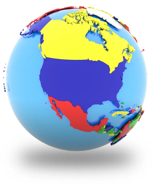 North America on the globe — Stock Photo, Image