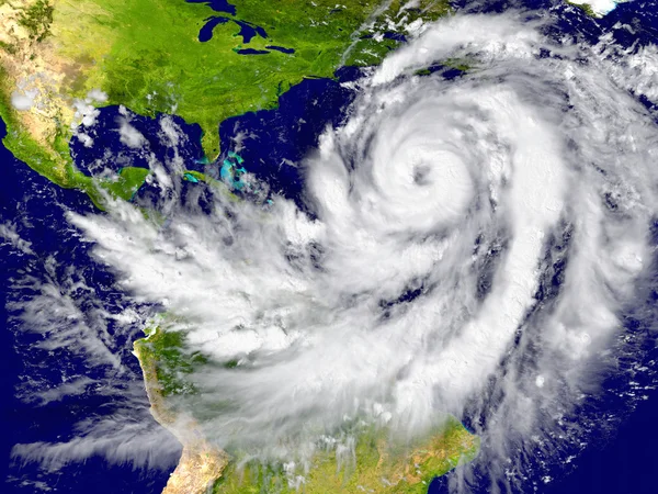 Orkaan boven de Atlantische Oceaan — Stockfoto