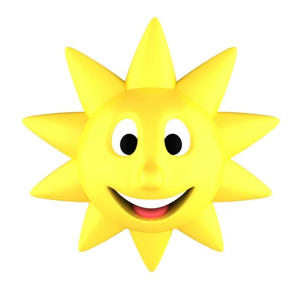 Sol amarillo sonriendo —  Fotos de Stock