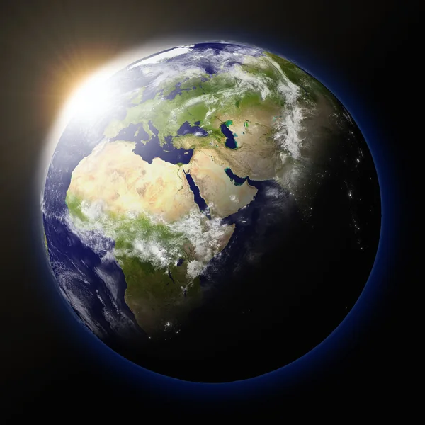 Planeta Země slunce — Stock fotografie
