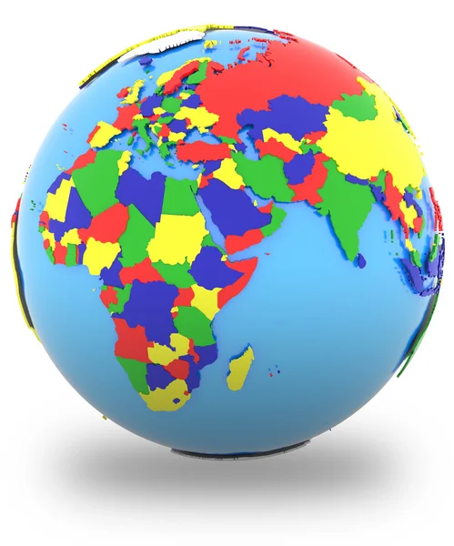 Eastern Hemisphere on the globe — Stock Photo, Image