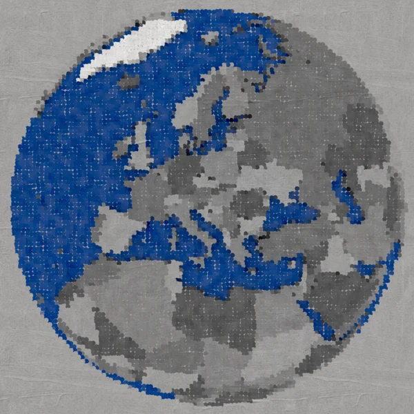 Piirustus Euroopasta maapallolla — kuvapankkivalokuva