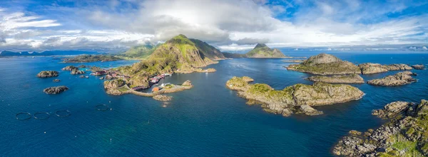 Panorama di Mortsund su Lofoten — Foto Stock