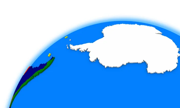 Antarktis auf dem Globus — Stockfoto
