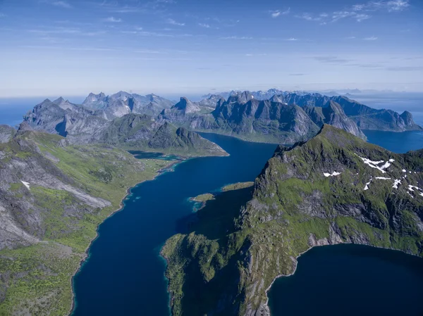 Reinefjorden na Lofotach — Zdjęcie stockowe