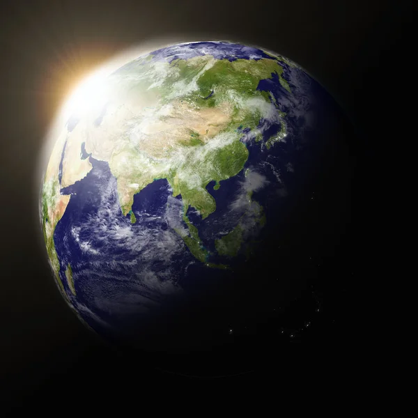 Planet Erde Sonnenuntergang — Stockfoto
