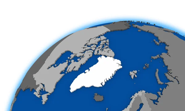 Arktiska norra polarregionen på globe politiska karta — Stockfoto