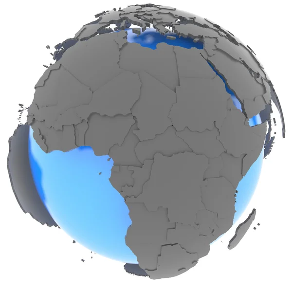 Africa on the globe — Stock Photo, Image