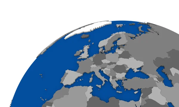 Mapa político de Europa en la Tierra —  Fotos de Stock