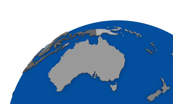 Mapa político de Australia en la Tierra — Foto de Stock